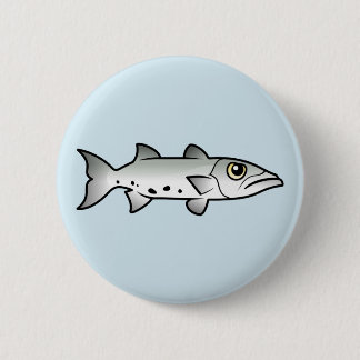 Cute Barracuda 6 Cm Round Badge