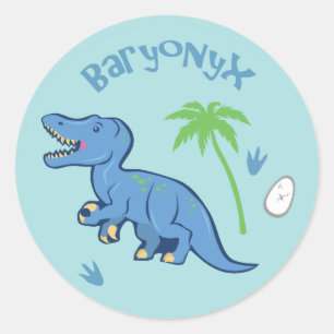 Cute Baryonyx Classic Round Sticker