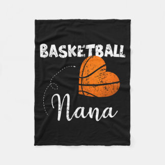Cute Basball Heart Basball Nana Fleece Blanket