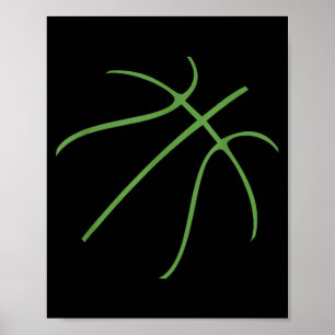 Cute Basball Sports Design With Green Colour Poster