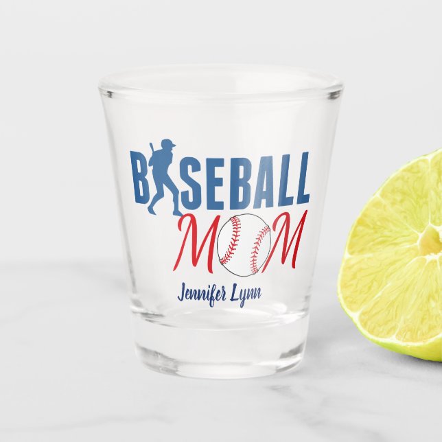 Cute Baseball Mum Shot Glass (Front)
