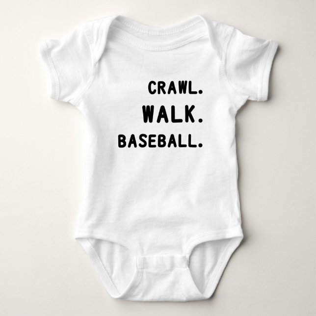Cute Baseball Player Baby Bodysuit (Front)