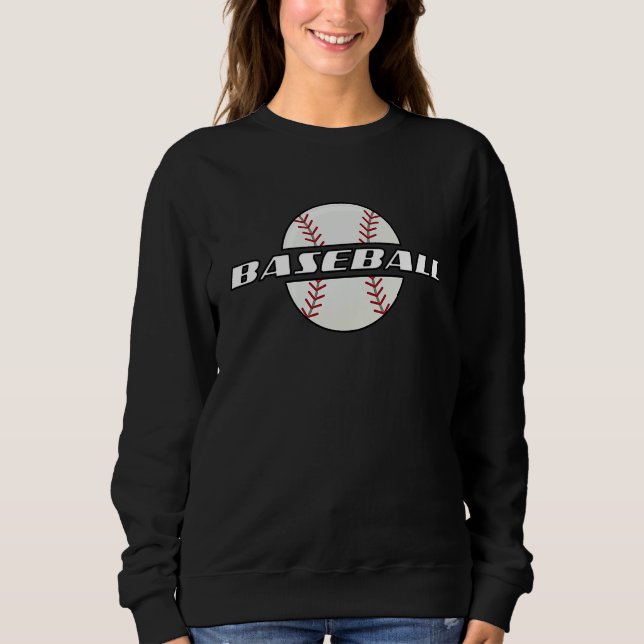 Cute Baseball Sporty Baseball Player Coach Fan Ath Sweatshirt (Front)