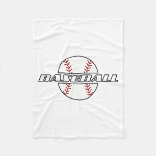 Cute Baseball Sporty Player Coach Graphic Art Fleece Blanket