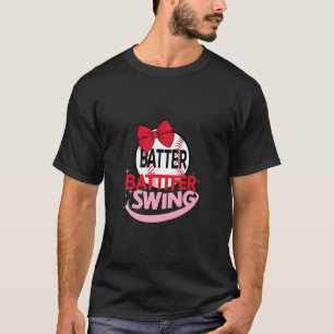 Cute Baseball-Themed "Batter Batter Swing" Design T-Shirt