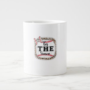 Cute Baseball Tis The Season Mum Sister Toddler Gi Large Coffee Mug