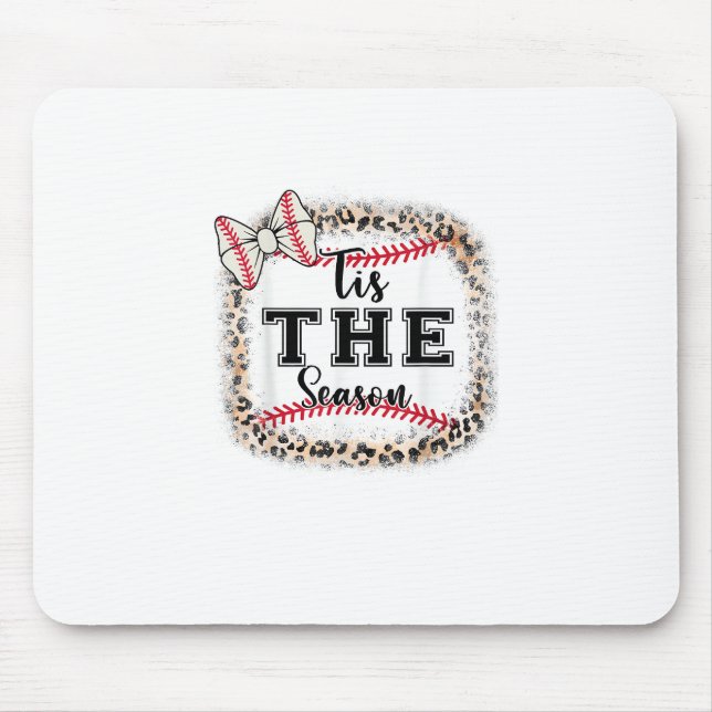 Cute Baseball Tis The Season Mum Sister Toddler Gi Mouse Pad (Front)