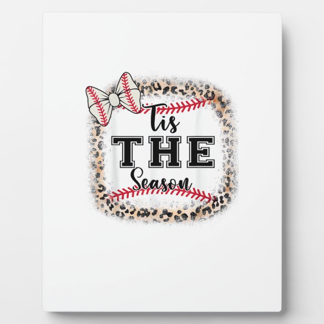 Cute Baseball Tis The Season Mum Sister Toddler Gi Plaque (Front)