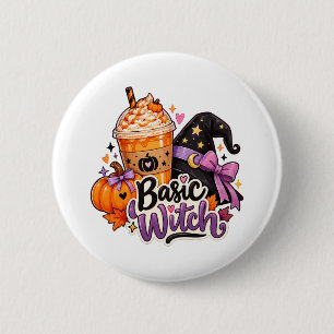 Cute Basic Witch Halloween Button