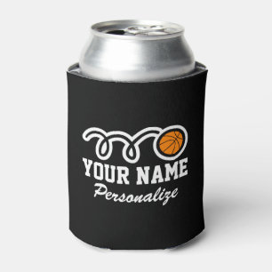 Cute basketball cartoon custom name Birthday gift Can Cooler