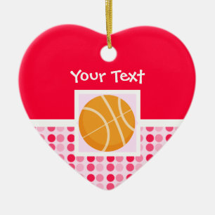Cute Basketball Ceramic Tree Decoration