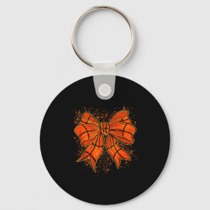 Cute Basketball Coquette Bow Basketball Bow Girls Key Ring