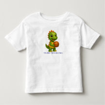Cute Basketball Dino Shirt for Kids