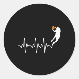 Cute Basketball For Men Women Player Coach Basketb Classic Round Sticker
