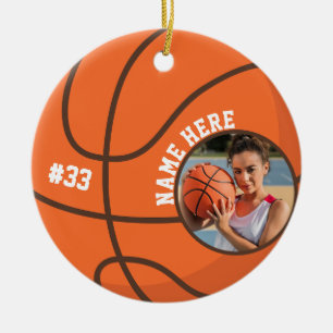 Cute Basketball Girls For Her Player Sports Bball Ceramic Ornament