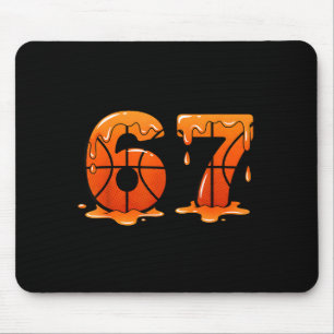 Cute Basketball Ice Cream Drip 67 Mouse Pad