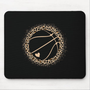 Cute Basketball Leopard Print Women Girls Basketba Mouse Pad
