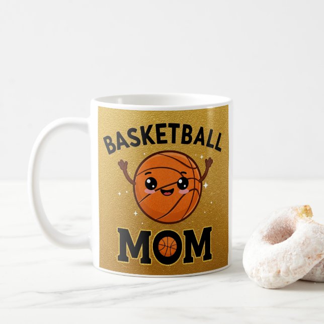 Cute Basketball Mum Classic Mug (With Donut)