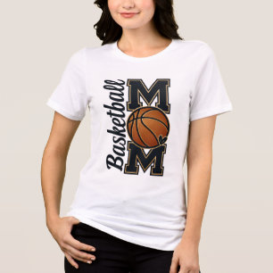 Cute Basketball Mum Game Day Sports Gift Tri-Blend Shirt