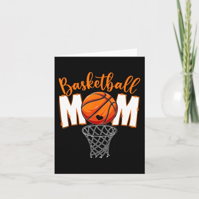Cute Basketball Mum Mama Mother's Day From Son Dau Card (Front)