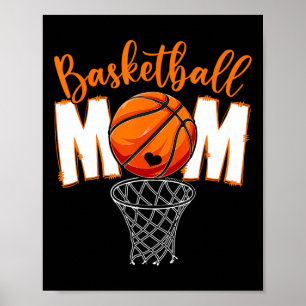 Cute Basketball Mum Mama Mother's Day From Son Dau Poster