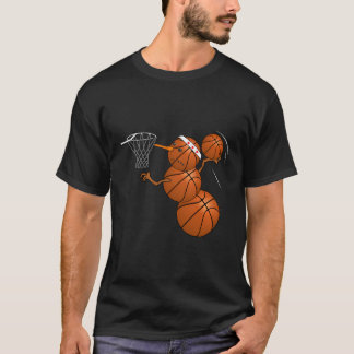 Cute Basketball Snowman Gift Idea For Boys And Gir T-Shirt