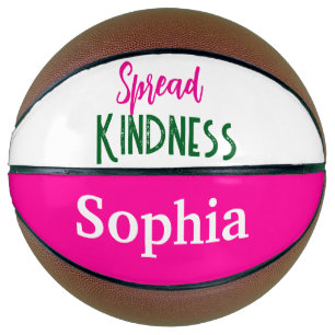 Cute Basketball Sports Spread Kindness Pink