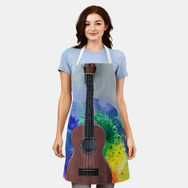 Cute Bass Guitar Apron (Worn)