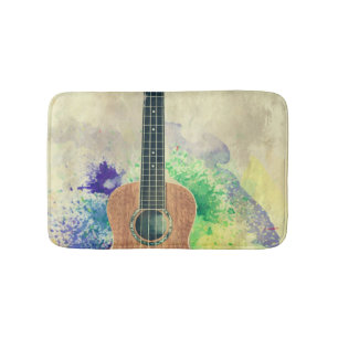 Cute Bass Guitar Bath Mat
