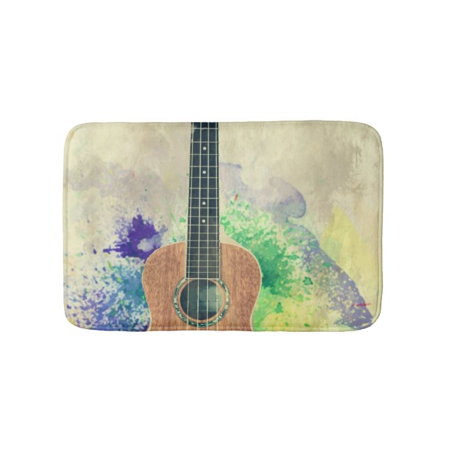 Cute Bass Guitar Bath Mat (Front)