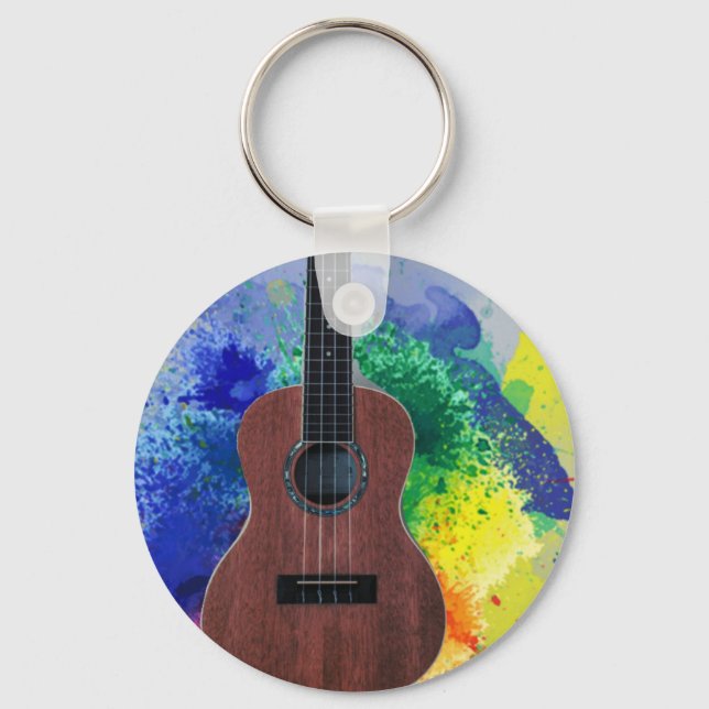Cute Bass Guitar Key Ring (Front)