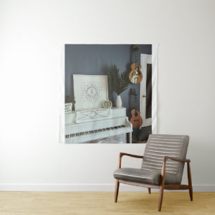 Cute Bass Guitar Tapestry