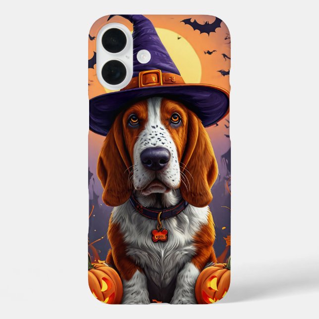 Cute Basset Hound halloween dog Case-Mate iPhone Case (Back)
