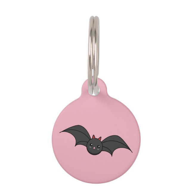 Cute Bat | Add Name Pet Tag (Front)