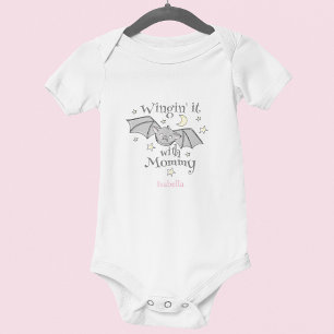 Cute Bat Baby Girl Halloween Bodysuit
