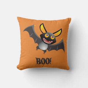 CUTE BAT BOO! Halloween Throw Pillow