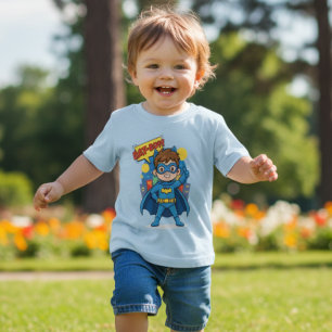 Cute Bat-Boy Superhero Costume Toddler Kids Blue  Baby T-Shirt