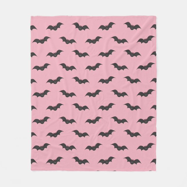 Cute Bat Fleece Blanket (Front)