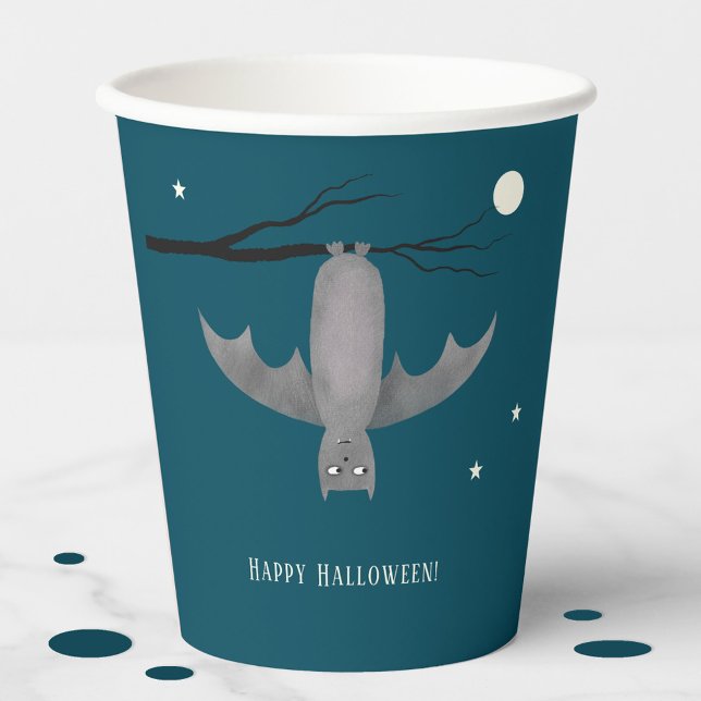 Cute Bat Halloween Paper Cups (Creator Uploaded)