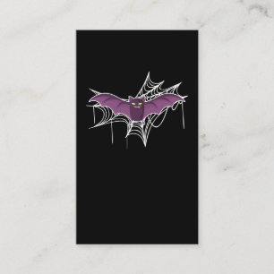 Cute Bat Lover Cobweb Halloween Business Card
