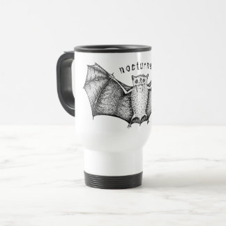 Cute bat nocturnal travel mug
