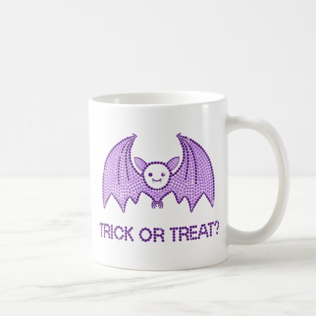 Cute Bat Trick or Treat Coffee Mug (Right)