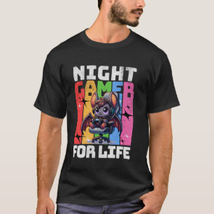 Cute Bat Video Game Lover Retro Graphic For Men Bo T-Shirt