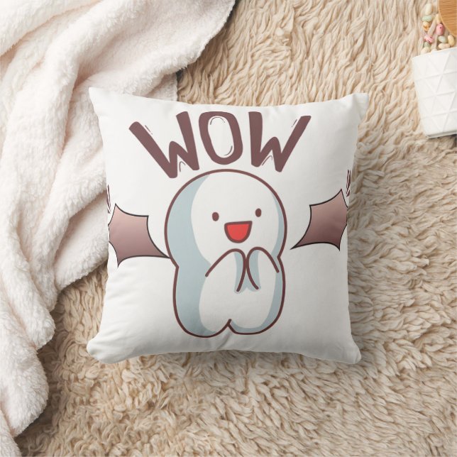 Cute Bat WOW  Cushion (Blanket)