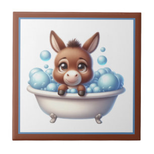 Cute bathtub bathroom donkey ceramic tile