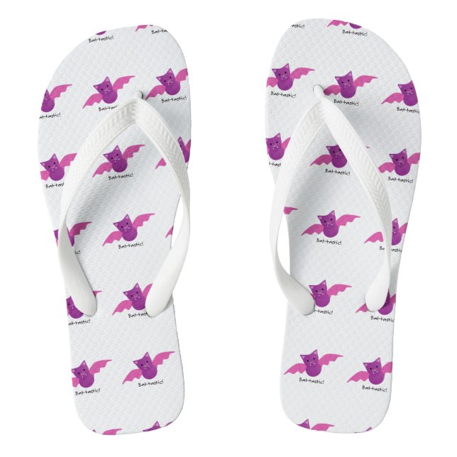 Cute Battastic Pink Bat Thongs (Footbed)