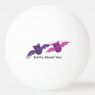 Cute Batty About You Bats Ping Pong Ball