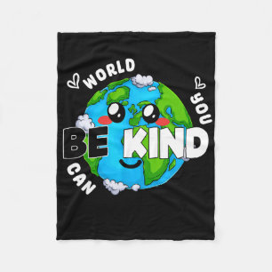 Cute Be Kind Earth Anti Bullying Unity Day Wear Or Fleece Blanket