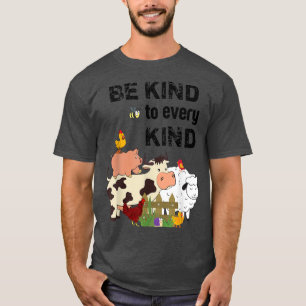 Cute Be Kind To Every Kind Animal Lover Vegetarian T-Shirt