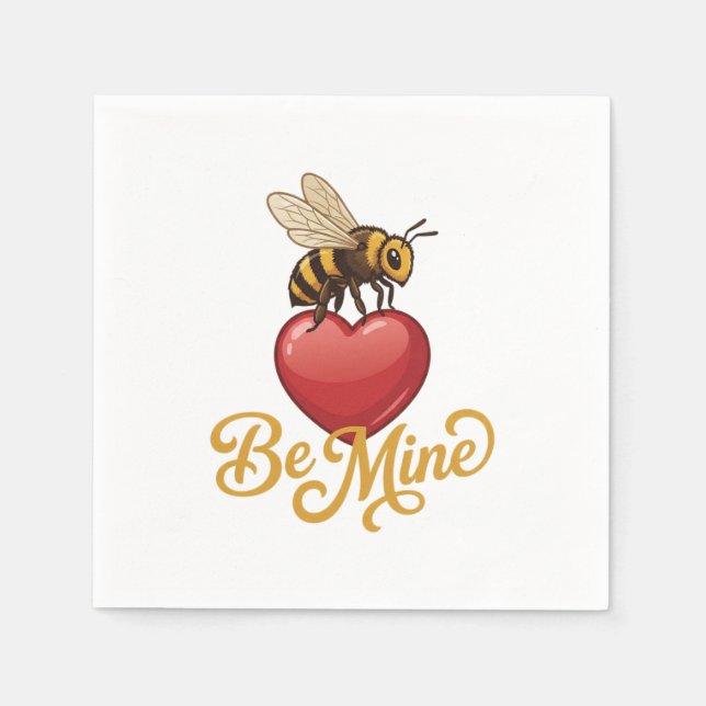 Cute Be Mine Honeycomb  Napkin (Front)